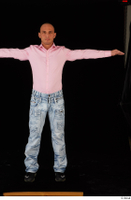  George Lee blue jeans pink shirt standing whole body 0017.jpg